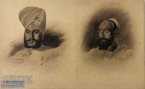 India & Punjab - German Postcard Sikh Prisoners WWI - a vintage German antique postcard showing a