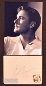 Errol Flynn (1909-1959) Autograph - Signed album page in ink, together with a photograph ready to