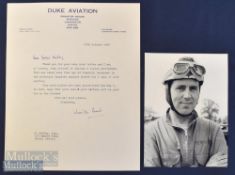 Autograph - WWII Flying Ace - James ‘Johnnie' Johnson (1915-2001) handwritten letter dated 25th