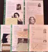 Entertainment Autographs - featuring Mae West (1893-1980), Beatrice Lillie (1894-1989) plus ‘Big