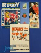 1985 & 1994 Portugal & Spain v Wales Rugby Programmes (3): Wales 'B' tour 1985, then RWC