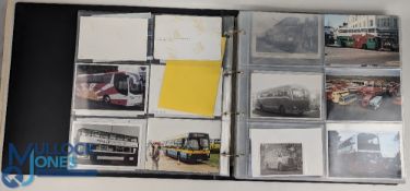 Transport Train Bus Coach Lorry Traction Engines Photographs and Postcards, all in an album 200+