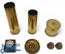 WW1 Military Shells & Trench Art, to consist of Edison & Swan Galvanometer Q and I tester No 22293