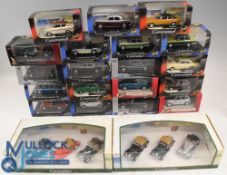 Mixed Lot of Diecast Cars To include Caraama1:43 Scale 2 Morgan Sets of 3 (21) (box)