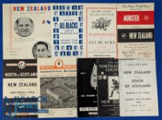 1963-4 English & Other Sides v NZ Rugby Programmes etc (9): v NW and v NE Counties, South and