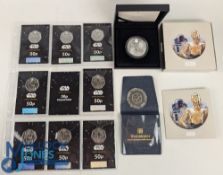 2024 King Charles Star Wars 50p Collection. Set of 8x 50p coins each featuring different images