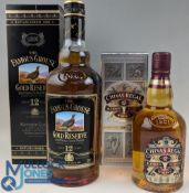 Chivas Real & Famous Grouse 12 Years Whisky Bottles, a Chivas 350ml 40%, Famous Grouse 700ml 40% -