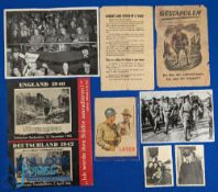 WWII German Press Photographs Propaganda leaflets, 4 propaganda airdrop leaflets 2 press images of