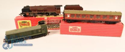 Hornby Dublo 2232 2-Rail City of London Locomotive LMR Maroon. Together with 2230 Bo-Bo, 4075