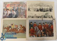 Original Political Sporting Military Vanity Fair Prints - large prints of Au Bois de Boulonge, Heads