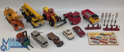 Original Dinky & Lesney Die Cast Toys, a play worn collection - Bedford truck, forklift, Foden