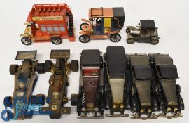 Novelty Car Models. To consist of Taxi & Bus Lamp, 3 1930s style Radio's, F1 Cars Radios together