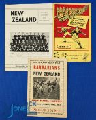 1953-4 New Zealand in the UK Rugby Programmes etc (3): Two souvenir brochures with tour details etc,