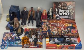 BBC Doctor Who Figures, Games and Collectables, to include figures, board games, DVD, book, good
