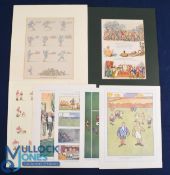 Old Rugby Cartoons/Ads from Punch Magazine etc (7): All coloured, 30s-50s, nicely extracted from the