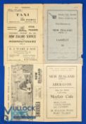1945-6 Welsh sides v the NZ 'Kiwis' Rugby Programmes (4): Swansea, Llanelli, Monmouthshire (home