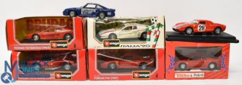Burago 1:24 Scale Cars. 1507 Ferrari 250 Testa Rossa 1957, 1532 Ferrari F40, 1504 Ferrari 250