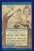 1941 South Wales v the RAF Rugby Programme: At Swansea 10/41, second of these encounters, in very