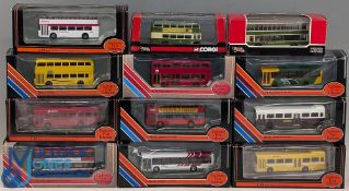 Corgi Collection of original Omnibus 1:76 Scale Buses and Coaches, 2 made by Corgi with other makers