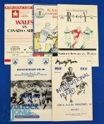 1989 Wales in Canada Rugby Programmes (5): Some scarcer, and three fully signed by the squad, issues