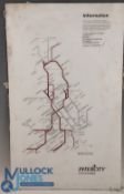 Railway Sign - Intercity Crossrail Information Routes of Britain Map, undated map on plastic -