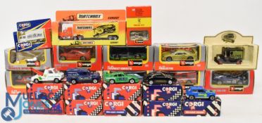 Burago & Corgi Diecast. To include Burago 4128 Ferrari F40, 4152 Chevrolet Corvette, 4108 Ferrari