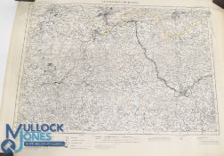 9x London Passenger Transport Board Rolled Ordnance Survey Maps, for use with London transport