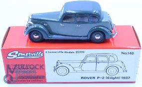 1937/8 Rover P-2 6 Light white metal Car Model by Somerville No148 Two Tone. Collector's Model in