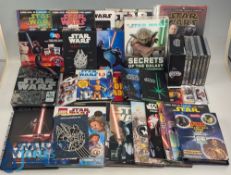 Star Wars Collectables, Books, DVD, Stickers, Tazo, badges a good mixed lot (box of)