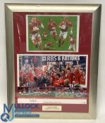Wales 2005 Grand Slam Gareth Thomas Signed Framed Rugby Display: c.28