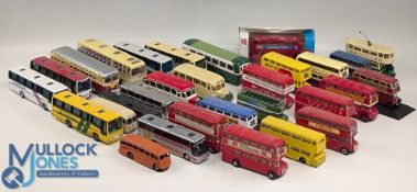 Bus Coach &Tram Die-Cast Collection, with makers of Corgi Dinky, most are loose, models with one