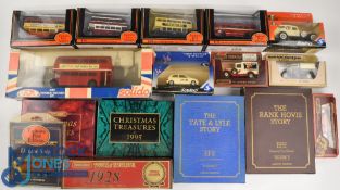 Mixed Lot of Diecast Cars and Buses To include Solido AEC Double Decker RC, Renault Clio, Cadillac