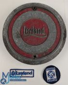 Period Leyland Wheel Trim and 2 British Leyland Cloth Badges