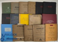 Period Transport Trolley Bus Coach Locomotive Parts Catalogues Booklets Guides, to include Sunbeam