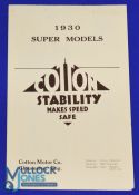 Automotiv - Cotton Motor Cycles 1930 Sales Catalogue - poster size fold out sales catalogue