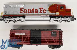 G' Gauge Garden Gauge Aristo Craft Sd-45 Deisel Locomotive Santa Fe 5452, missing top cover to