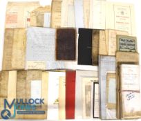 Box of Mixed Ephemera - incl' many parchment deeds 17th to 19th century, several over 400 years old,