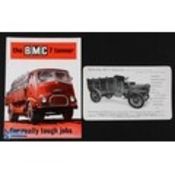 Automobile Sales Catalogues (5) features The BMC 7 Tonner 1955 fold out Poster - 5 photographs