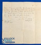 Scott (Sir Walter, 1771-1832). Autograph letter signed 'Walter Scott', pre stamp letter 1813 Melrose