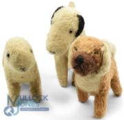 1920/30s Farnell Straw Filled Animals. Alpha Toys Rabbit with Farnell's label, Terrier Dog with
