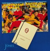 1996 Wales in Australia Test Rugby Programmes etc (3): The two test issues plus the after-match