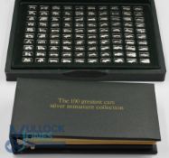 The 100 Greatest Cars - Silver Miniature Collection by John Pinches Ltd. 100 small 925 silver ingots