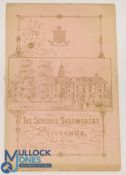 Shrewsbury School - Spectacular Concert Programme 1885 - 16 page programme featuring music by Handel