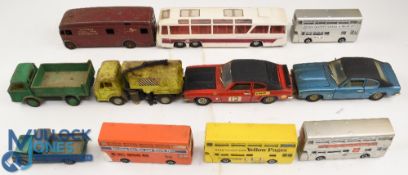 Selection of Dinky Toys Play worn Diecast to consist of Vega Major Luxury Coach, 4 different