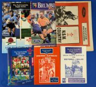1996 Wales in Australia Rugby Programmes (6): Examples from the games with W Australia, ACT