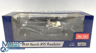 Sun Star Metal Diecast Horch Roadster 1:18 Scale 1939 Horch 855 Roadster in Black, boxed