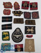 Selection of WW2 Divisional Patches & Shoulder Titles- REME FARELF, RA, Highland Division,12th