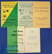 1960-61 English Sides v S Africa Rugby Programmes (5): v Cambridge Univ, Midland, NW and NE Counties