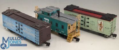 3 'G' Gauge Garden Gauge Bachmann American Railway Wagons, Rolling Stock, a Geo G Hammond