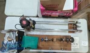 Craftsmans 1 Horsepower Router with Jig, and a green case of router bits, some accessories, plus a